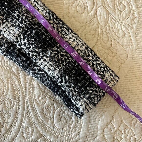 Carol Anderson VINTAGE tweed plaid fringe blazer jacket, women's size 10 - Picture 14 of 15